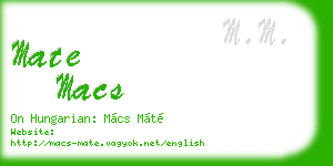 mate macs business card